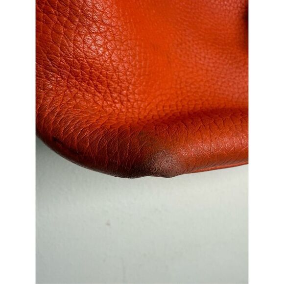 Dooney & Bourke Dillen Satchel Shoulder Bag Hobo Pebble Orange Leather See NOTES - Picture 6 of 16